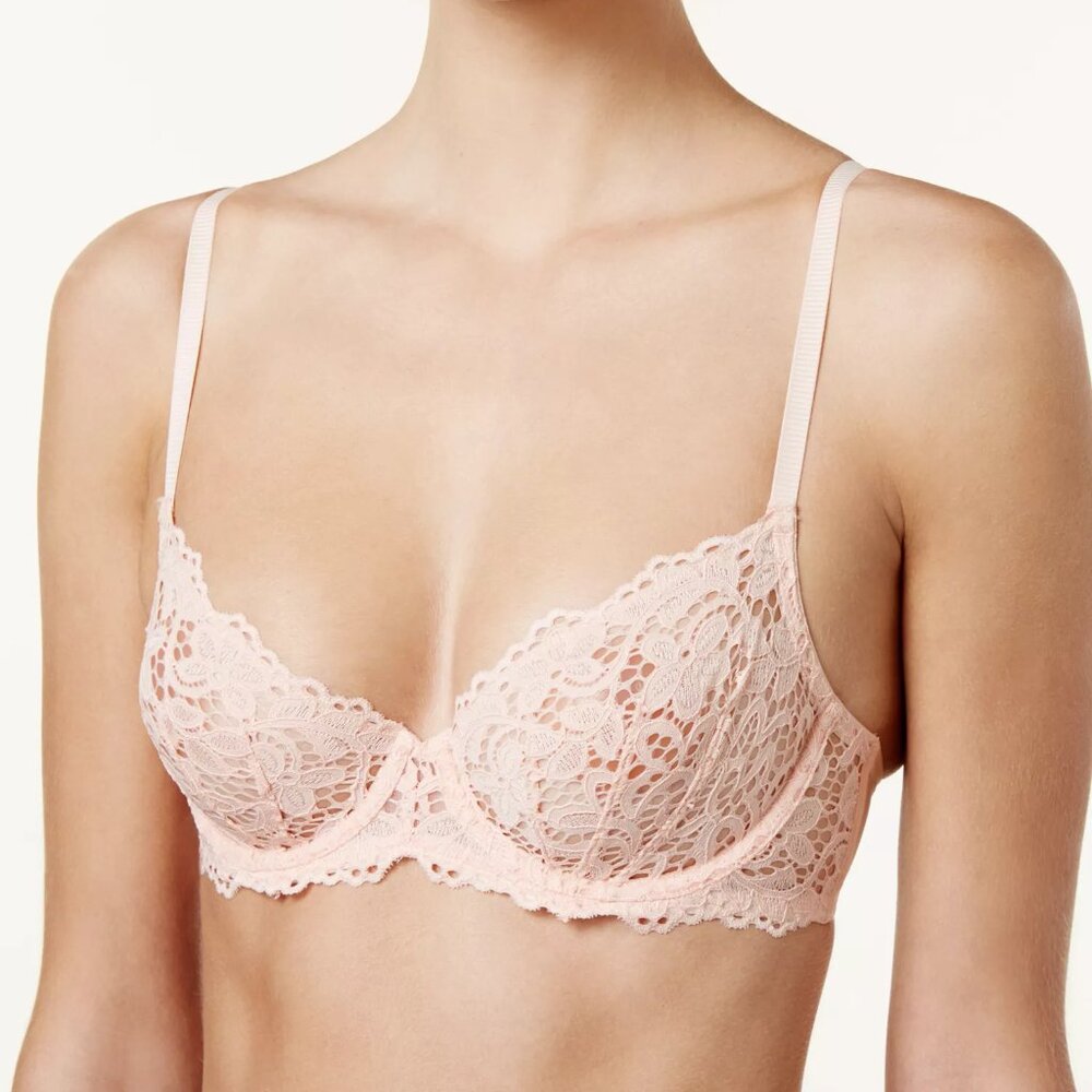 DKNY  Classic Lace Unlined Demi Bra DK4008 - 36B - New